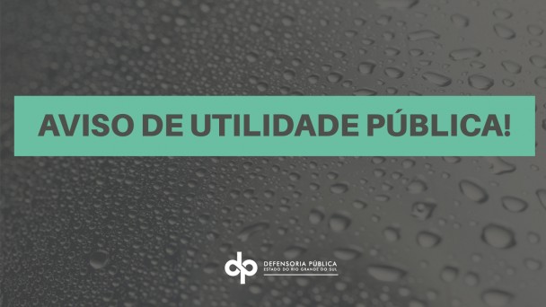 imagem de um vidro com pingos de chuva e o título "aviso de utilidade pública"